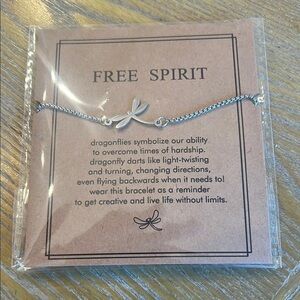 Dragonfly Pull Bracelet Silver NEW